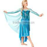 2016 Hot !!-light Blue Let it go Long Glitter Costumes- Frozen Princess Spark Dresses thumbnail-1