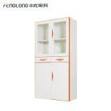 2 Tier Cardboard Storage Locker Metal Furniture/combination Storage Cabinet Glass Door thumbnail-4