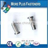 Made In Taiwan Special Screw Pan Head No 3 Square Drive Tapping Screw Type 17 Flat Top Pan Head With Knurl thumbnail-4