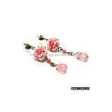Sell Fashion Plastic Beads With Flowers Earrings thumbnail-1