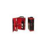 Leather Wine Packaging Boxes With Handle, Embossing for Promotional Gifts thumbnail-1