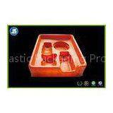 Orange Vacuum Forming Plastic Cosmetic Makeup Trays , APET PVC Blister Packing thumbnail-1