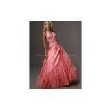 High Quality Halter Light Satin and Mesh Material Beaded Lady Prom Dress thumbnail-1
