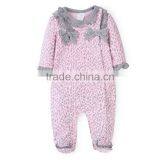 Newborn Infant Baby Leopard Print Romper Outfits (Color: Pink)