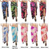 Lofbaz Women's Beach Pareo Sarong Fringeless Wrap Dress Rayon Sexy Cover-up Swimwear Summer thumbnail-2