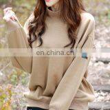 Clothing Women Spring Autumn Ladies Tops Loose Cotton Long Sleeve Batwing High Chimney Collar Velvet Sweatshirt for Women thumbnail-3