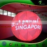 Sphere Red Inflatable Solar Led Lights Ball , Circular LED Light , Hanging Led Lights Balloon thumbnail-2
