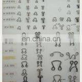 New Hot Sale Wholesale 2017 High Quality Shiny Silver ,anti-brass Metal Skirt Brass Hook and Eye