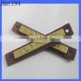 Jeans Leather Label With Metal