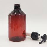 Amber Color PET Plastic Bottle Packaging for Liquid Soap With Pump thumbnail-2