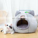 I@home Amazon Warm Round Semi-closed Cozy Luxurious Plush Cat Nest Bed for Cat thumbnail-2