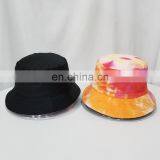Hot Sale Double-sided Wear Tie Dye Cotton Bucket Cap Blank Jean Fisherman Hat thumbnail-6