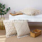 Bohemian Home Decorative Hand Crocheted Pillow Case Handmade Macrame Pillow Cushion Cover thumbnail-6