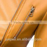 Zippered Faux Leather Moto Jacket/ Fashion Women 's PU Leather Jacket thumbnail-6