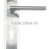 LH240-4:Solid Stainless Steel Entrance Handle With Plate