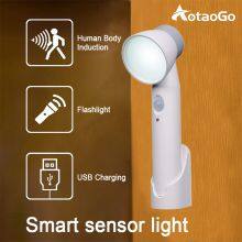 LED Night Light Home PIR Motion Sensor Night Light USB Rechargeable Wireless Table Lamp Bedroom Cabinet Wardrobe Stairs Lighting thumbnail-3