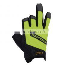 HANDLANDY Cycling Motorcycle Sports Synthetic Leather Fingerless Mechanical Utility Half Fingers Work Gloves thumbnail-3