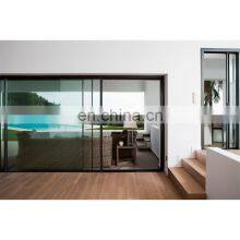 Aluminum Framed Panel Double Tempered Glass Heavy Duty System Exterior Sliding Patio Door