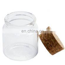 50 ml Clear Transparent Bottle Glass Jar With Cork Lid thumbnail-3