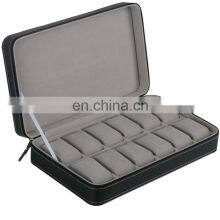 Watch Storage Box PU Leather Custom Black 12 Slots 6 Slots Watch Box Luxury thumbnail-2