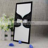 2016 Stylish Nice Luxury Unique Black Flocking Wedding Invitation Card thumbnail-2
