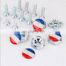Customized Aluminum Alloy Metal 8mm Country Flag Logo Car License Plate Bolt thumbnail-3