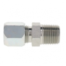 Flareless Bite Type AdapterTube x NPT Male Straight Adapter Female Male Thread, BSPP/BSPT/ Metric/NPT SS304 SS316 FORGED Fittings Adapters thumbnail-2