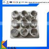 9 Pieces Stainless Steel Magnetic Spice Jar Set