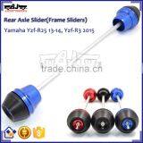 BJ-FS-YA004 Customized CNC Aluminum and 3D POM Rear Axle Slider Sportbike Frame Sliders for Yamaha Yzf-R25 13-14 thumbnail-1