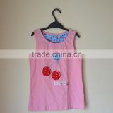 Hot sela in China cotton cherry blossom vest girls suit t-shirt+dress