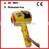Phthalate free pvc kids inflatable hammers plastic hammers with cartoon printing