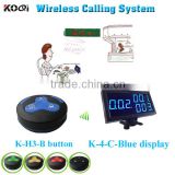 restaurant wireless table buzzer system with led display receiver and rechargeable battery for customer