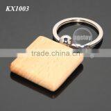Square Wooden Material Keychain Promotional Custom Or Wholesale Metal Keyring Blank Wood Keyholder thumbnail-5