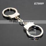 Mini Handcuff Shaped Promotional Zinc Alloy Silver Metal Handcuffs Key Chain thumbnail-2