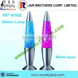 16" metal base PANTONE COLOR liquid lamp rocket shape motion glitter light
