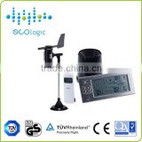 LCD indoor and outdoor temperature & humidity & rainfall & wind speed & direction of multifunction wireless weather station