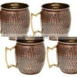 MOSCOW MULE , BEER MUG , COPPER MUG WITH BRASS HANDLE thumbnail-1