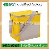420D Polyester OXFORD Yellow Washable Insulated Bag for Frozen Food Can Cooler Tote thumbnail-1