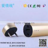 5000mAh Metal Power Bank Speaker,Cylinder Tube Design Portable Speaker With Power Bank for 6s Plus