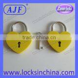 New Design Peach Heart Lock With Key Open,Nice as Wedding Gift