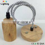 E27 & E26 Energy Saving Wood Pendant Lamp Cord Cord thumbnail-2
