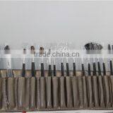 Soft Leather Bag 18 Pcs Stock Make up Brush Set - Pony Hair Makeup Tools