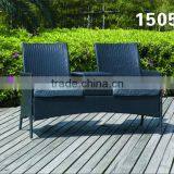 Rattan Garden Double Lovers Chair thumbnail-1