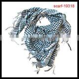 2014 Lady Polyester Square Tassel Grid Pattern Scarf thumbnail-1