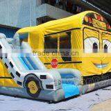 Channal Original Design Inflatable School Bus Bouncer Combo