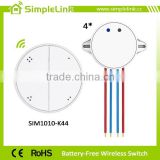 High safety easy to install Battery-Free smart home switch with CE RoHS certificates