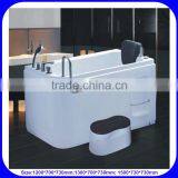 Rectangular handicapped elderly walk in bathtub