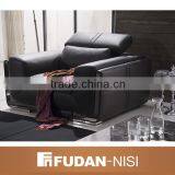 Commercial Black Leather Sectional Sofa 2017