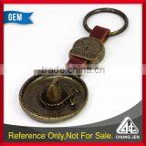 Custom Souvenir Gift Brass Maxico Hat Shape Keychain thumbnail-2