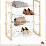 4 Tier Iron and Wooden Shoes Rack thumbnail-1